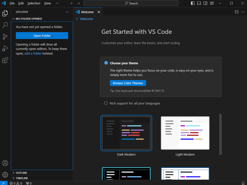 Visual Studio Code下载2024官方最新版_Visual Studio Code免费下载安装 运行截图1