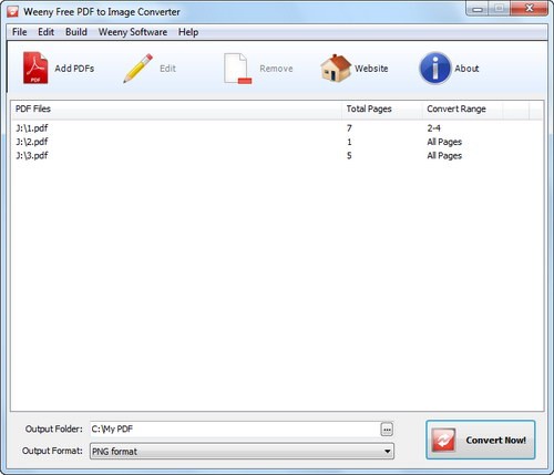 Weeny Free PDF to Image Converter1.3下载-PDF转图片工具下载 运行截图1