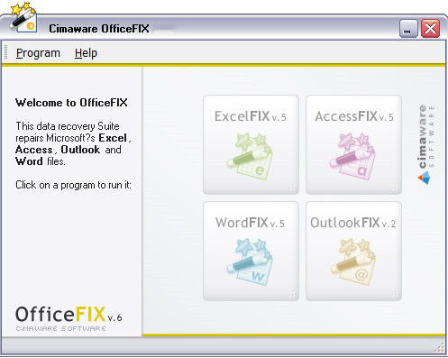 Cimaware OfficeFIX下载-Cimaware OfficeFIX(Office修复工具)免费下载 运行截图1