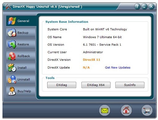 DirectX Happy Uninstall绿色版v6.86下载-DirectX卸载修复工具免费下载 运行截图1