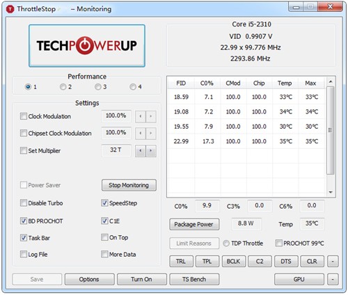 ThrottleStop中文版下载-ThrottleStop中文版免费下载 运行截图1