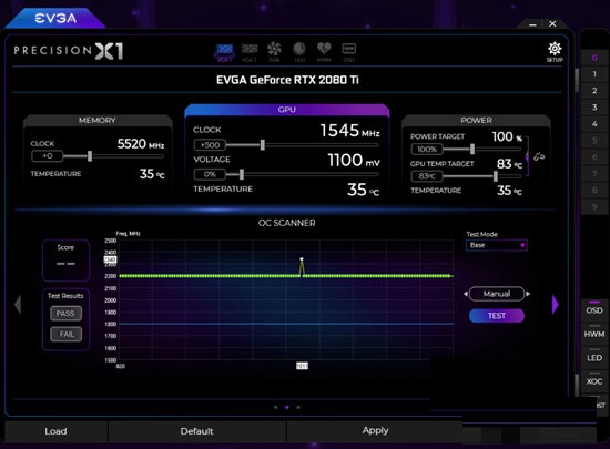 EVGA Precision X1下载2024官方最新版_EVGA Precision X1免费下载安装 运行截图1